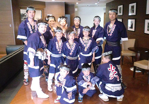 青森県-津軽囃子会-炎-様（長半纏・法被）