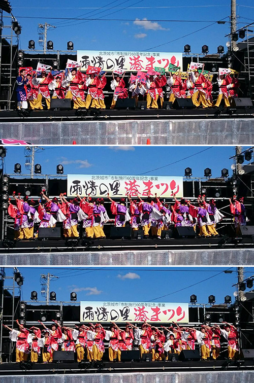 よう・そろーよさこい連様のよさこい衣装とよさこい旗