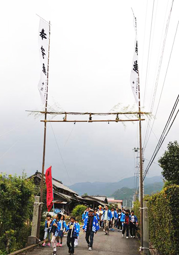 愛媛県の青野様の神社幟