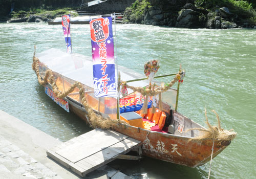 天龍ライン遊舟様の幟と暖簾のお写真
