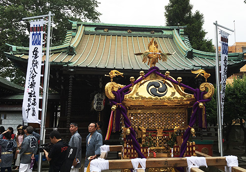 東京都八雲神社様の神社幟の写真