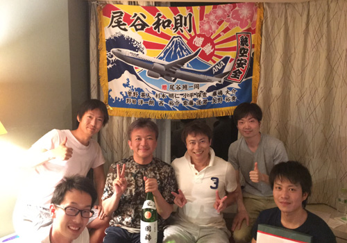 矢野様の安全祈願の大漁旗の写真