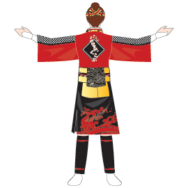 よさこいCOME2くらぶ様2013衣装デザイン後身頃