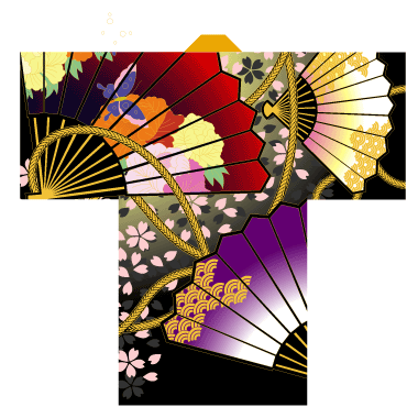 よさこい製作事例2011-藤の木荘様の衣装後ろ身頃