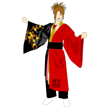 よさこい製作事例2011-魅天釧縲様の衣装前身頃