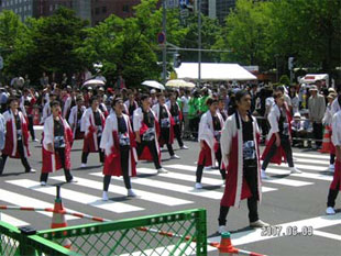 2007年よさこい-夜咲恋さむらい士別with三好町様-16
