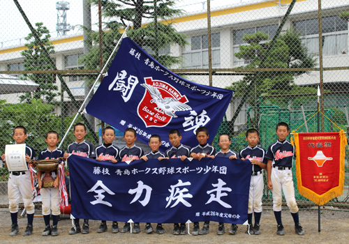 色合わせに工夫！応援旗とセットで作成した横断幕